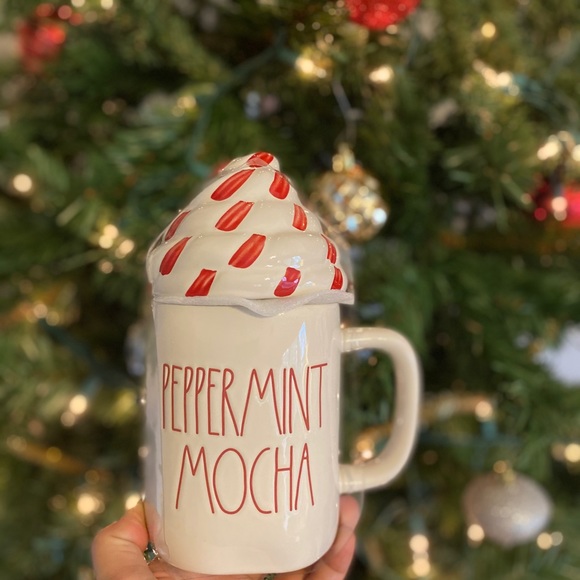 rae dunn peppermint mocha with topper - Picture 2 of 2